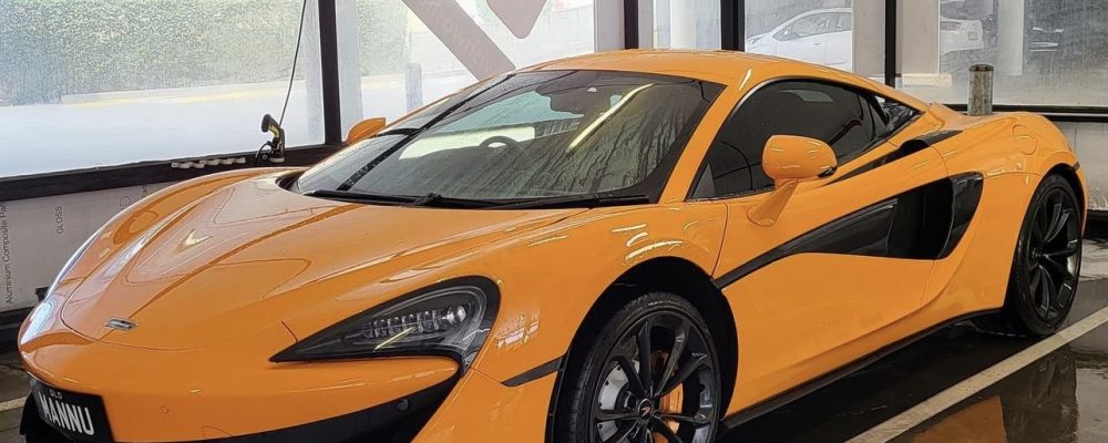 A luxury car receiving Wish Wash care