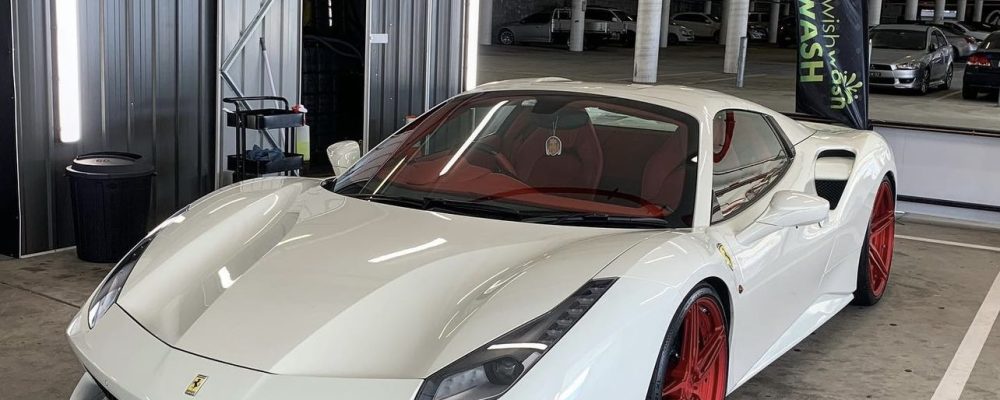 A beautifully detailed white car